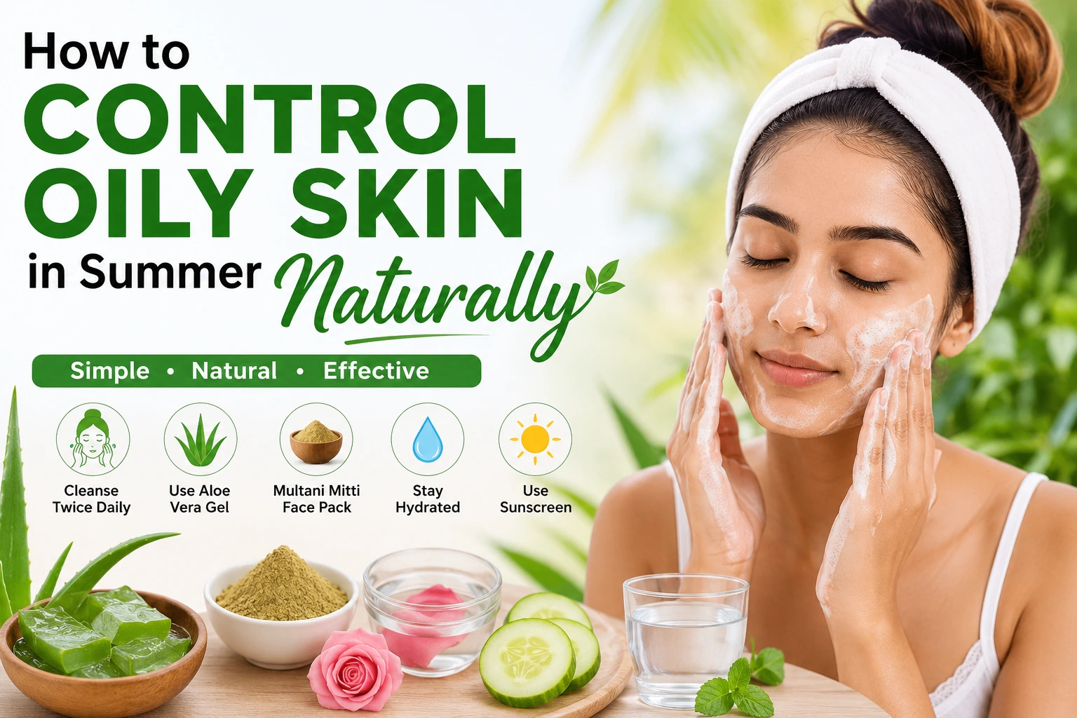 How to Control Oily Skin in Summer Naturally