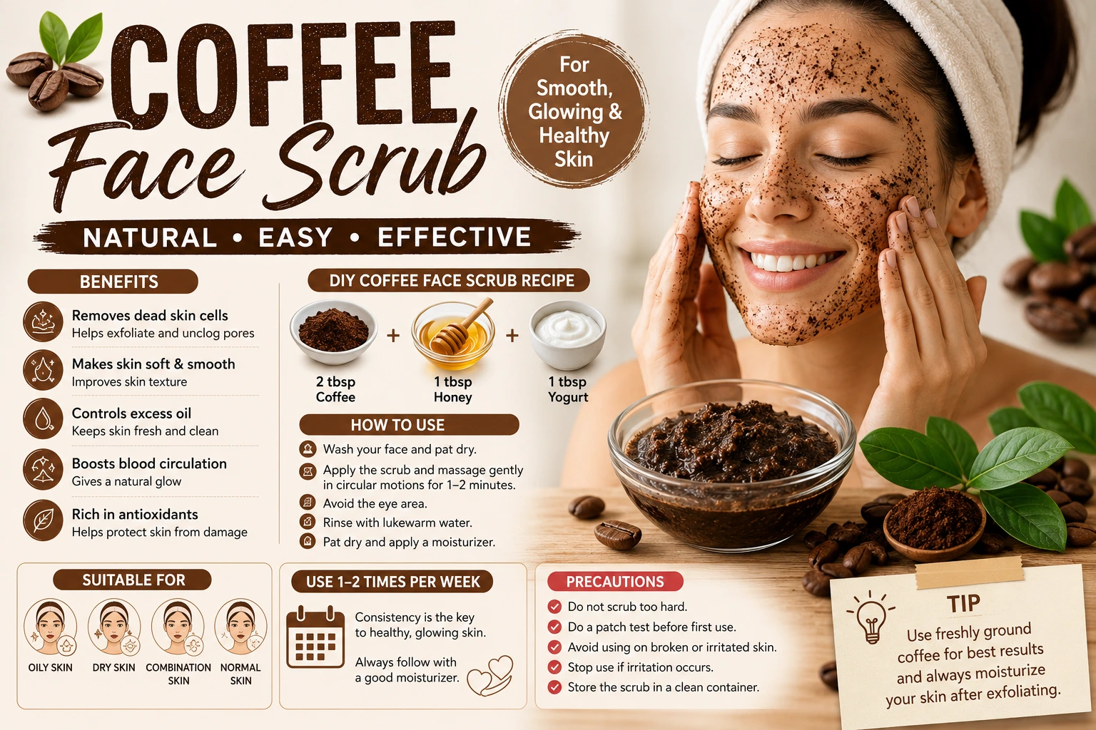 Coffee face scrub